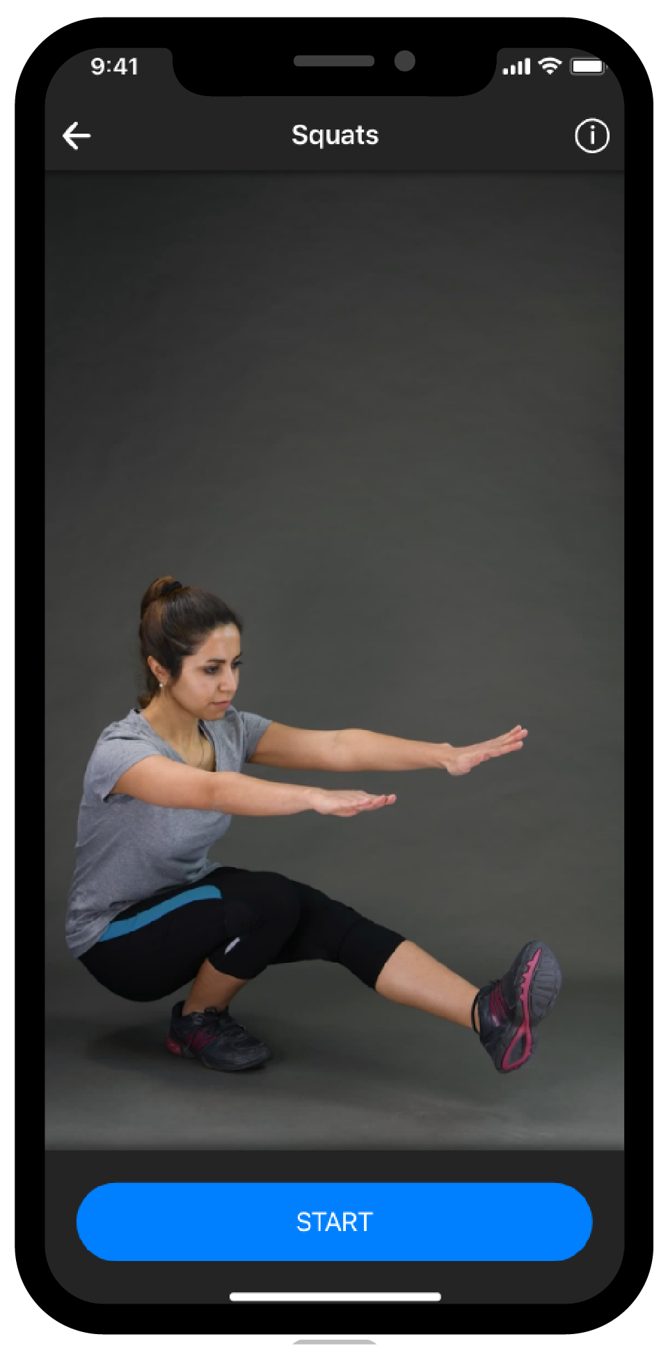 BestFit home app workouts squats